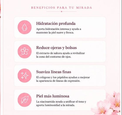 Parches de Colágeno Sakura · Ojos Descansados en 15 Minutos